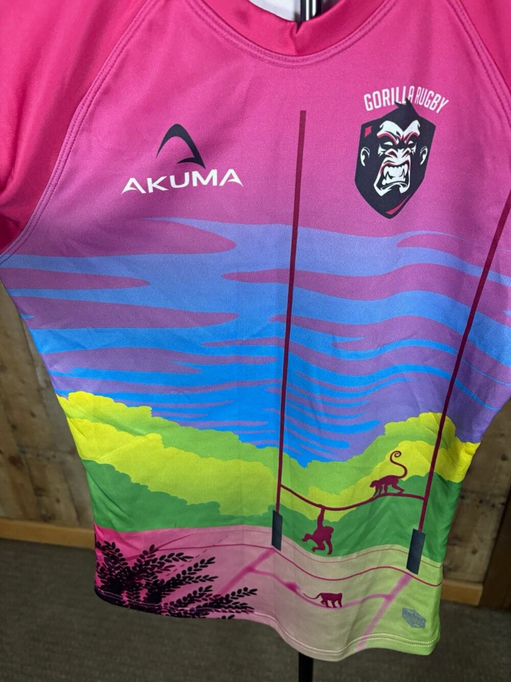 Akuma Gorilla Team Jersey Men's Size Small Colorful Jungle